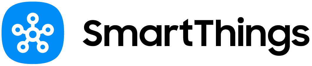 SmartThings_logo-01 SmartThings logo featuring a blue icon with interconnected dots next to the word "SmartThings.