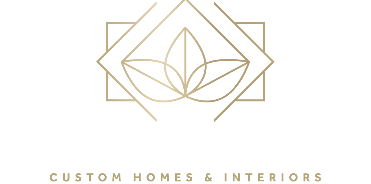 Text saying "Legacy Crafted Homes" in white on a black background.